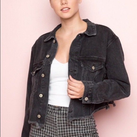 brandy melville black denim jacket